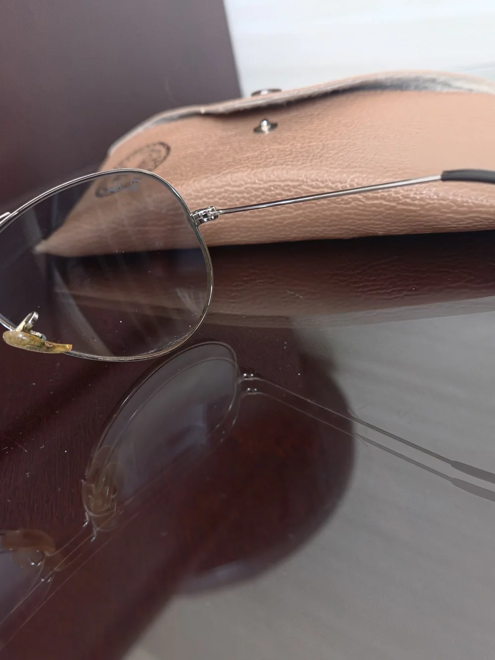 Rare Ray-Ban Bausch Lomb Aviator Sunglasses Silver Gray Blue Gradient Lenses